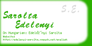 sarolta edelenyi business card